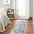 Kenmare Gray Oat Medallion Area Rug By Nicole Miller Latex Free 710