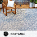 Patio Country Blue Gray Persian Indoor Outdoor Rug By Nicole Miller 79 X102