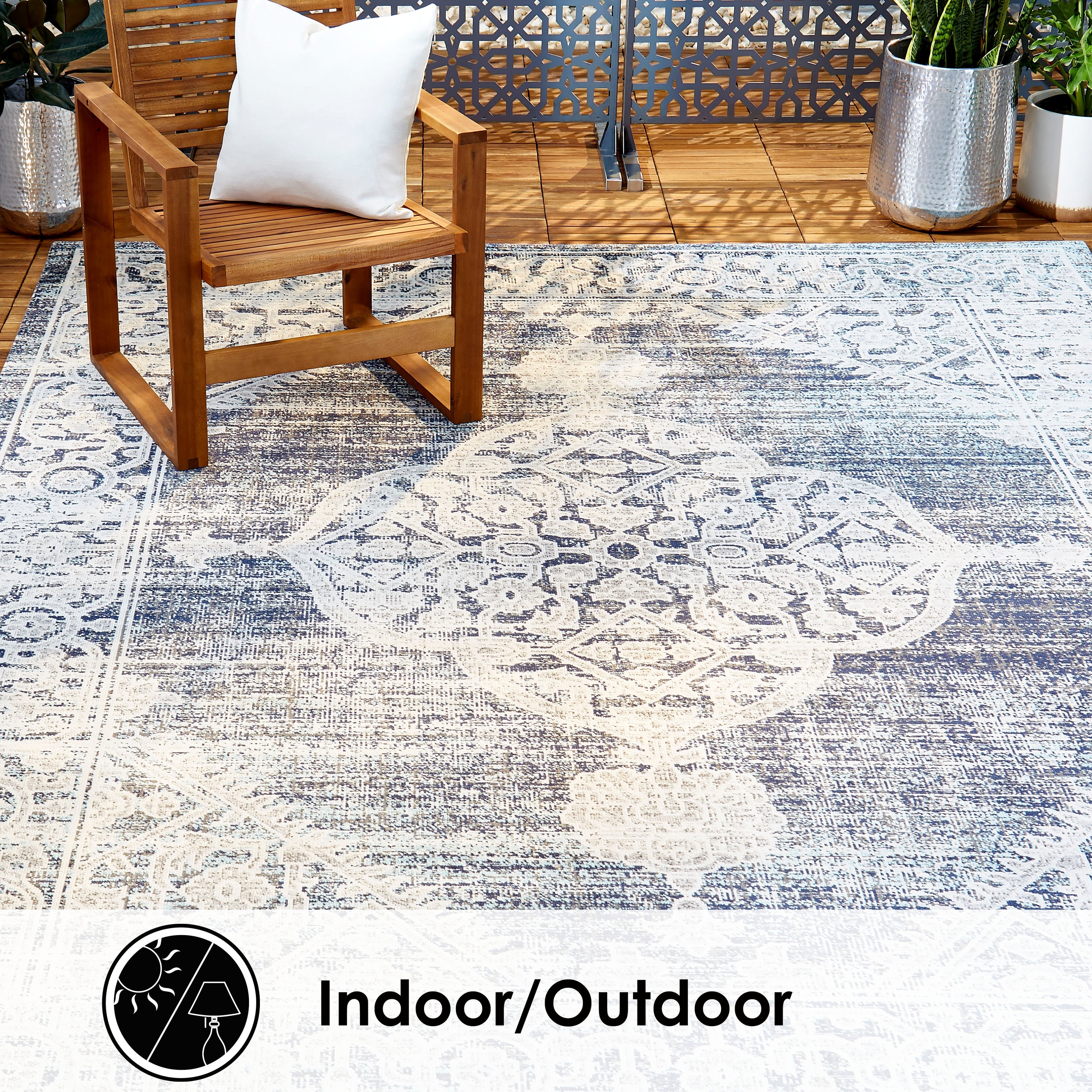 Nicole Miller Patio Sofia Magnolia Area Rug N A