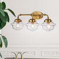 Nicoline Gold 3 Light Wall Sconce With Clear Glass Shade