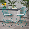 Niez Modern Outdoor 26 Seats Geometric Counter Stool Set Of 2 By Christopher Knight Home