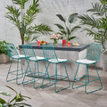 Niez Modern Outdoor 26 Seats Geometric Counter Stools Set Of 4 By Christopher Knight Home