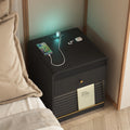 Nightstand With Charging Station Smart Nightstand With Night Light With Led Lights Bedside Tables With Storage Cabinet