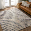 Nikki Chu Saville Handmade Abstract White Black Area Rug 8 X 10 710 X910