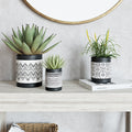 Nikos Ceramic Planters Set Of 3 N A