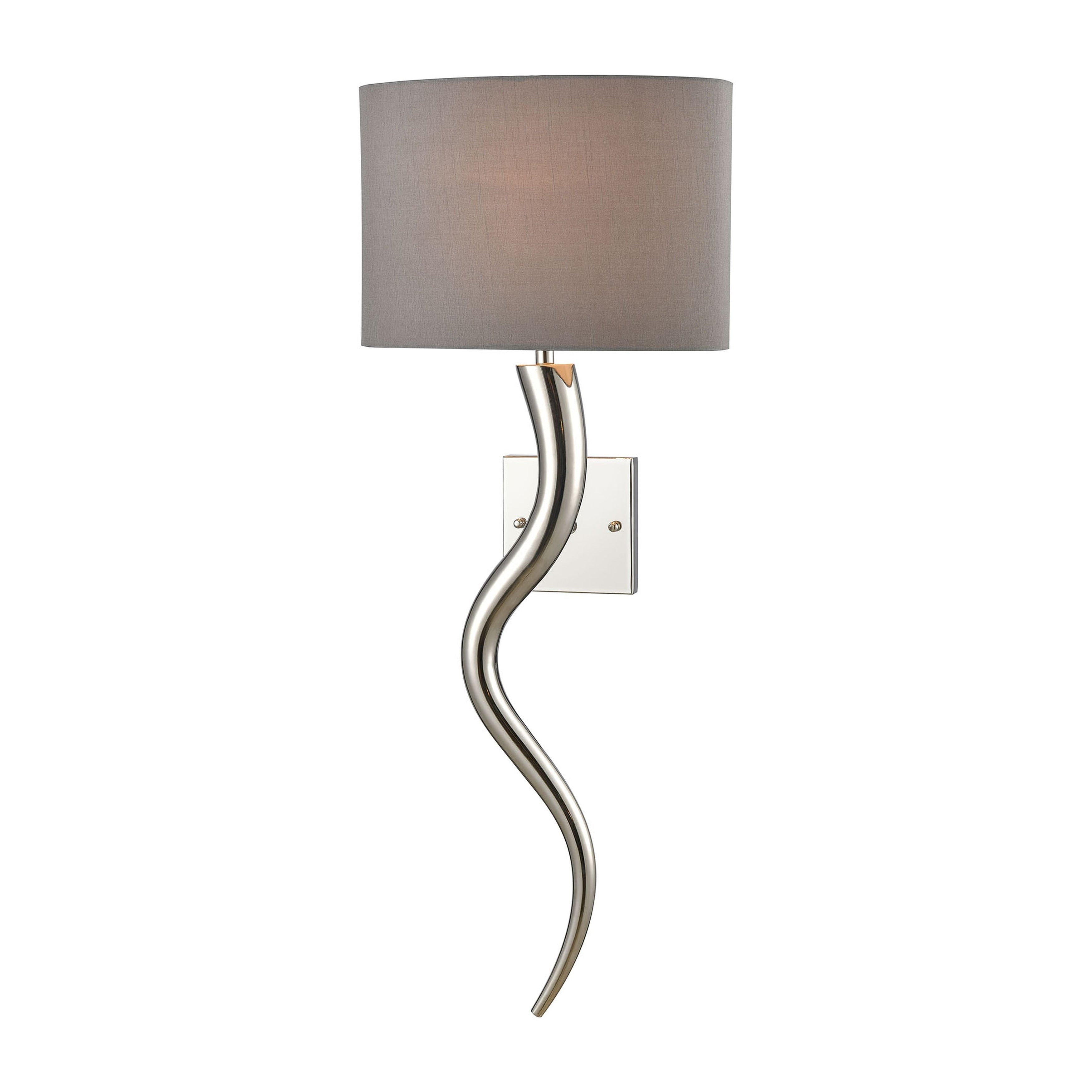 Nile 32 High 1 Light Sconce Polished Nickel 32 Inch Tall
