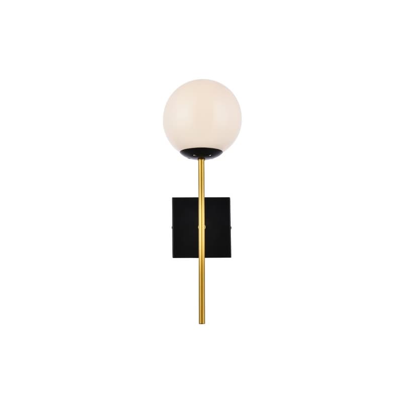 Nina 1 Light White Glass Wall Sconce