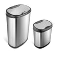 Ninestars Stainless Steel Motion Sensor Trash Can Combo 13 Gal. 3 Gal. Cb Dzt 50 13 12 13