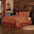 Ninepatch Cotton Star Quilt Shams Not Included