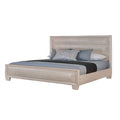 Nitz King Bed Paneled White Oak Wood Headboard Beveled Fronts