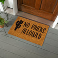 No Pricks Allowed Cactus Coir Door Mat 28 X 16 28 X 16