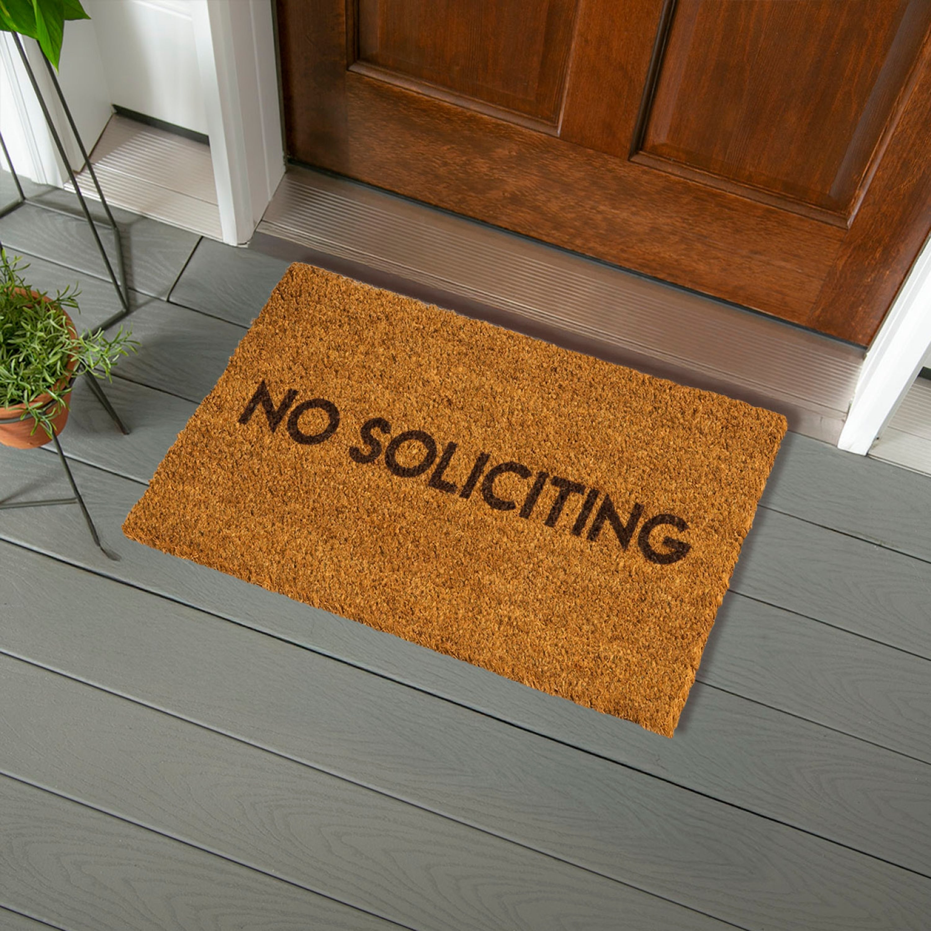 No Soliciting Coir Door Mat 28 X 16 28 X 16