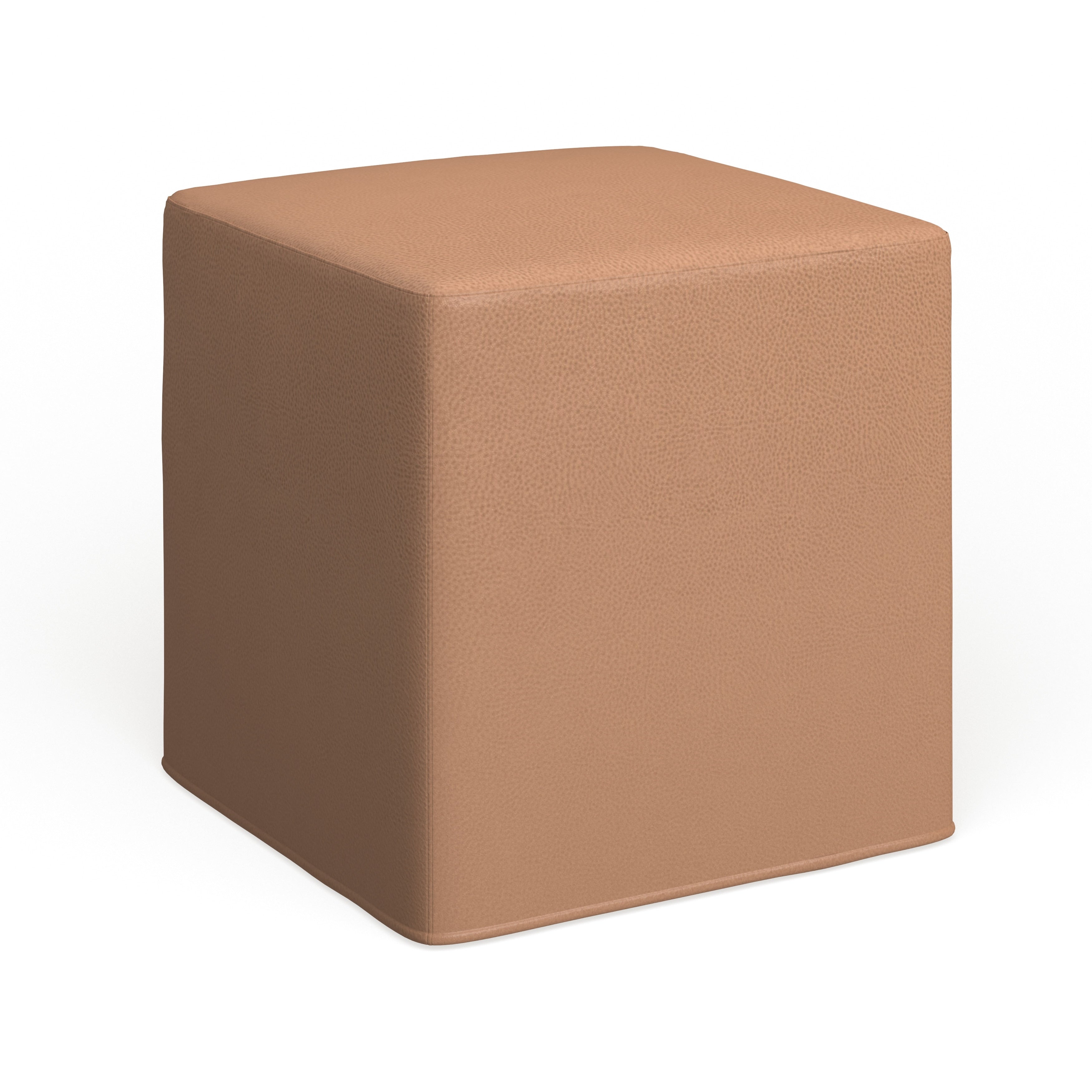 Avanti White No Tip Block Ottoman
