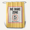 No Wake Word Print Shower Curtain