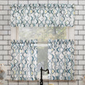 No. 918 Barker Geometric Print Microfiber 3 Piece Kitchen Curtain Valance And Tiers Set