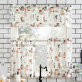 No. 918 Brew Coffee Shop Microfiber 3 Piece Kitchen Curtain Valance And Tiers Set