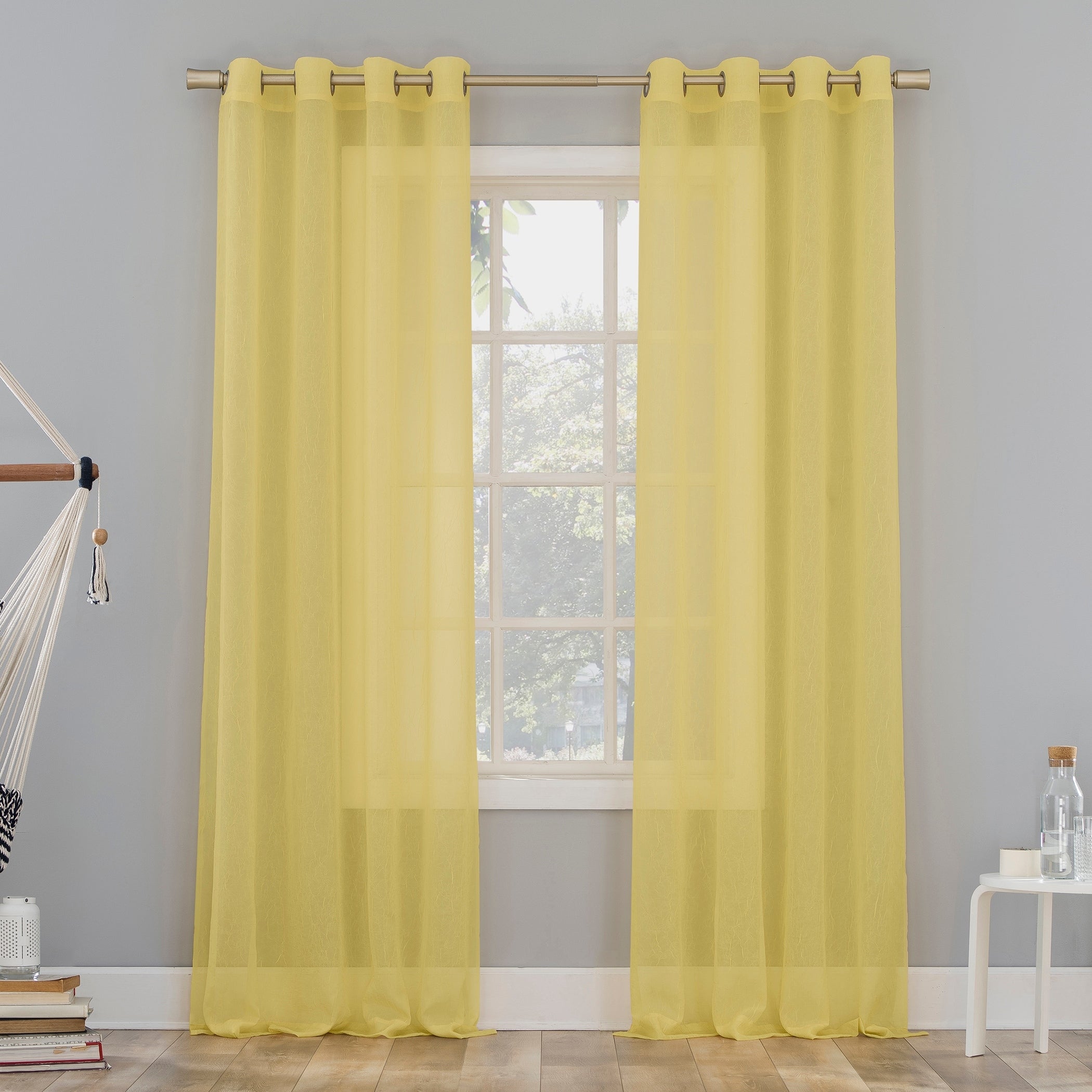 No. 918 Erica Crushed Sheer Voile Grommet Curtain Panel