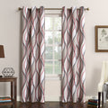 No. 918 Intersect Grommet Woven Print Window Curtain Panel Single Panel