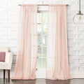 No. 918 Ladonna Rod Pocket Solid Semi Sheer Window Curtain Panel