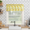 No. 918 Sunny Sunflower Print Semi Sheer Rod Pocket Kitchen Curtain Valance 54 X 14