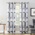 No. 918 Takumi Geometric Blocks Grommet Curtain Panel