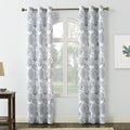 No. 918 Yuto Medallion Floral Grommet Curtain Panel Single Panel