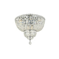 Elegant Lighting 10 Light Chrome 20 Inch Royal Cut Crystal Clear Flush Mount