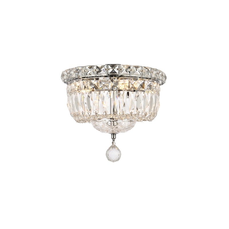 Elegant Lighting Crystal Chandelier Flush Mount Light