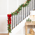 9 X 10 Pre Lit Noble Fir Artificial Christmas Garland Clear Lights Green