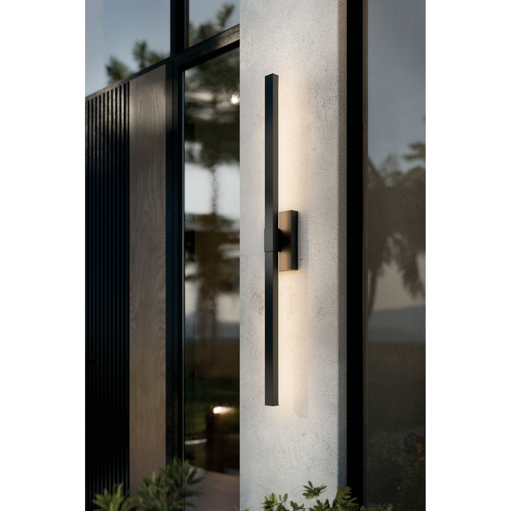 Nocar 48 Outdoor Led Wall Light In Textured Black Textured Black
