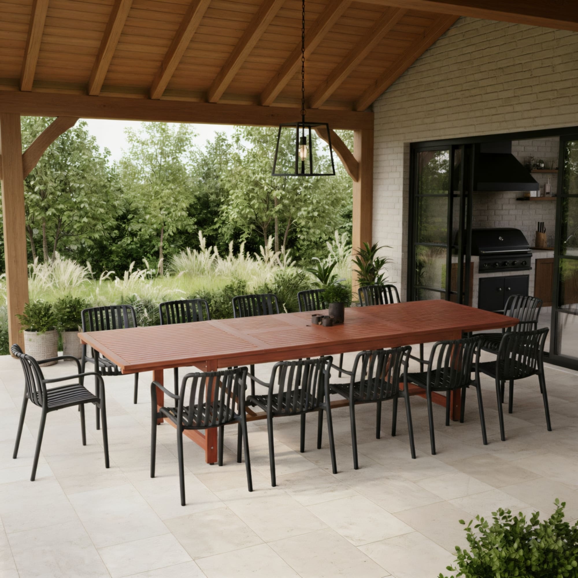 Noma 13 Piece Outdoor Rectangular Extendable Dining Table And Chairs Set