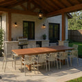 Noma 13 Piece Outdoor Rectangular Extendable Dining Table And Chairs Set
