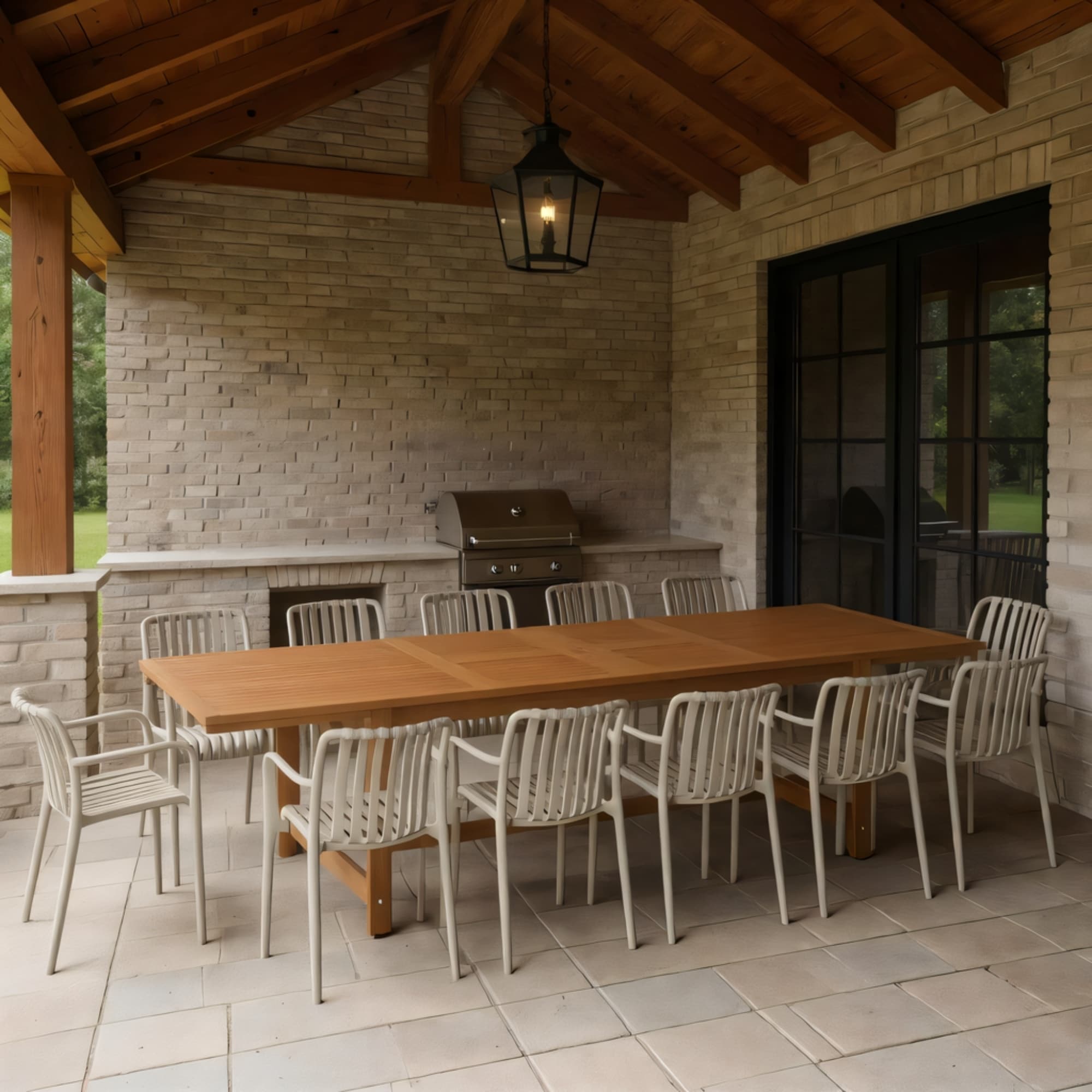 Noma 13 Piece Outdoor Rectangular Extendable Dining Table And Chairs Set