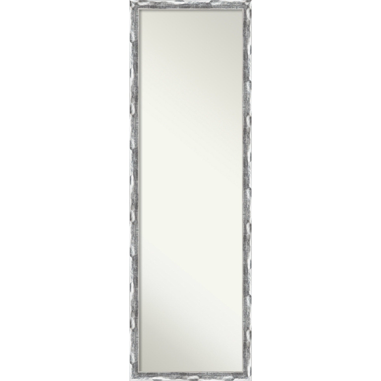Scratched Wave Chrome 16.12 In. X 50.12 In. Framed On The Door Mirror Full Length Mirror 16.12 In. X 50.12 In.
