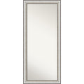 Salon Silver Decorative Full Length Floor Leaner Mirror Salon Silver