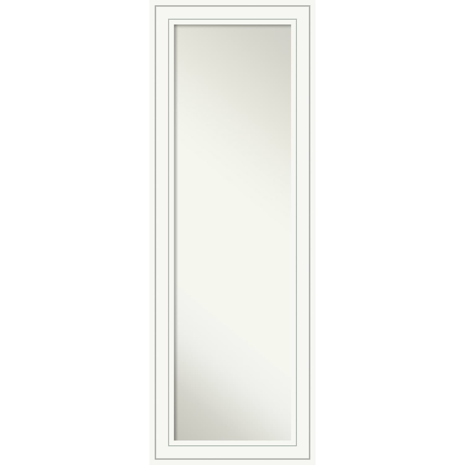 On The Door Full Length Wall Mirror Craftsman White 19 X 53 Inch 52.88 X 18.88 X 0.889 Inches Deep