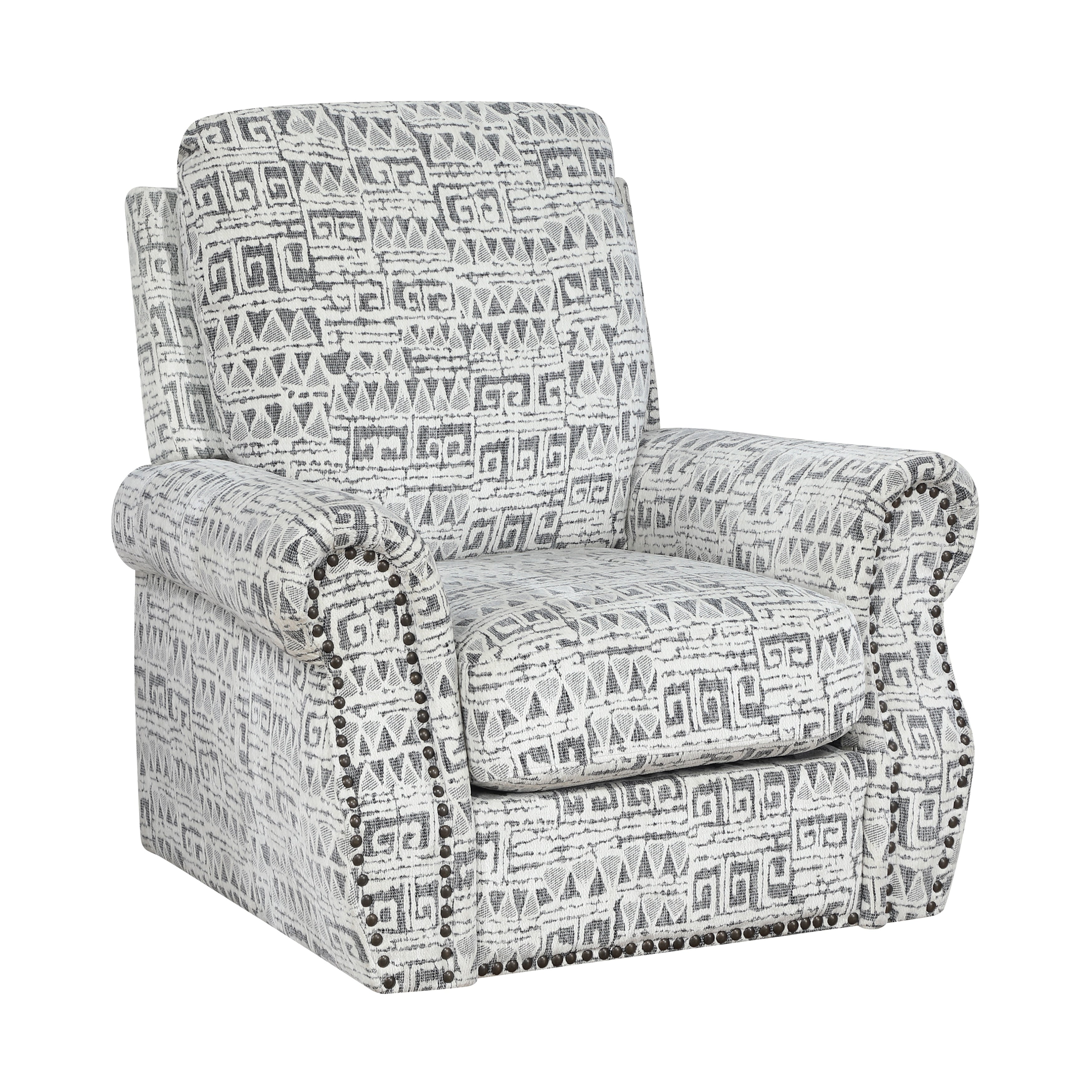 Nook 38.5 Jacquard Swivel Chair With 360 Degree Swivel Motion