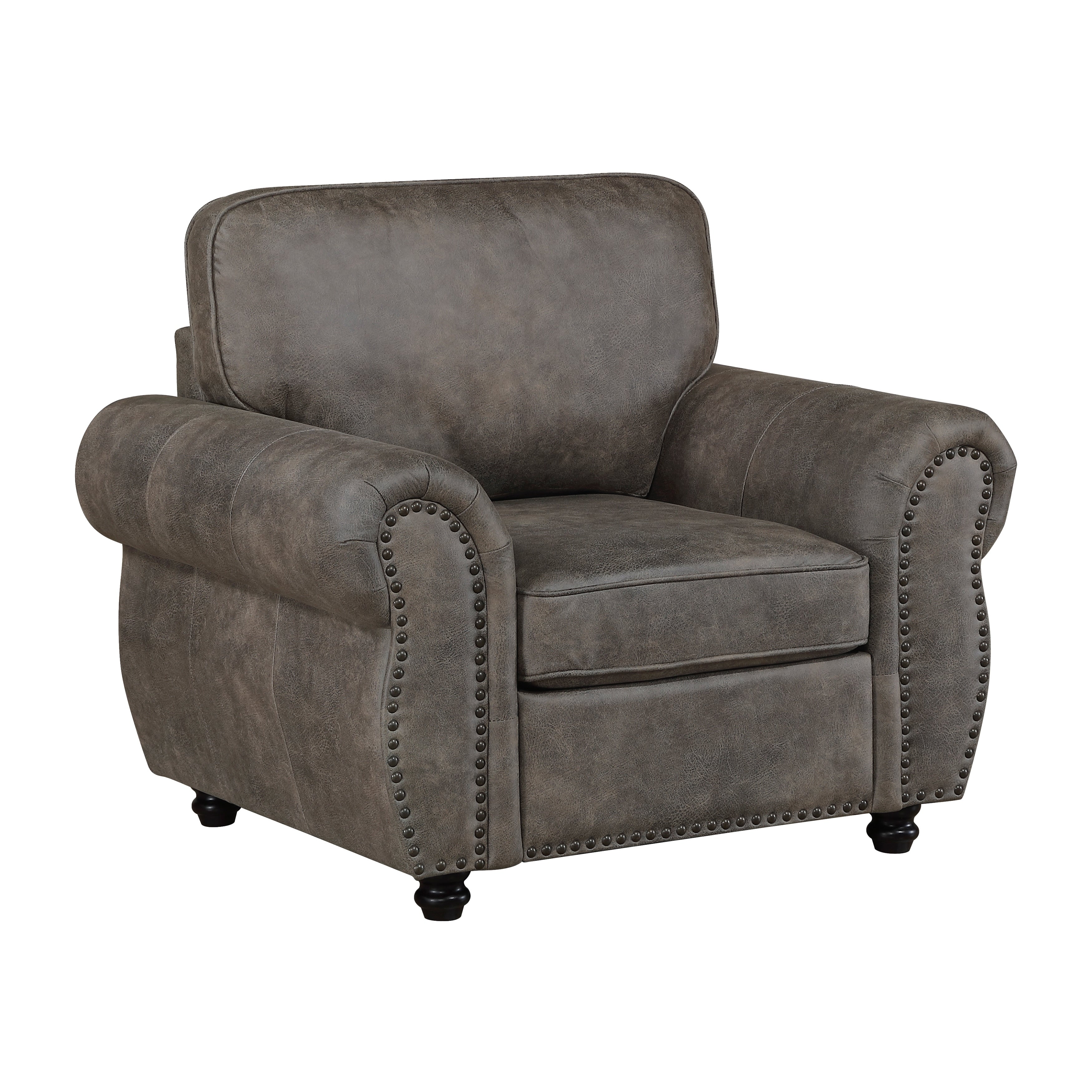 Nook 45 Microfiber Living Room Chair With Solid Rubberwood Legs