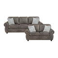 Nook Microfiber 2 Piece Living Room Sofa Sets With Decor Pillows
