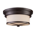 Noor 13 Wide 2 Light Flush Mount Oiled Bronze 13 Inch W