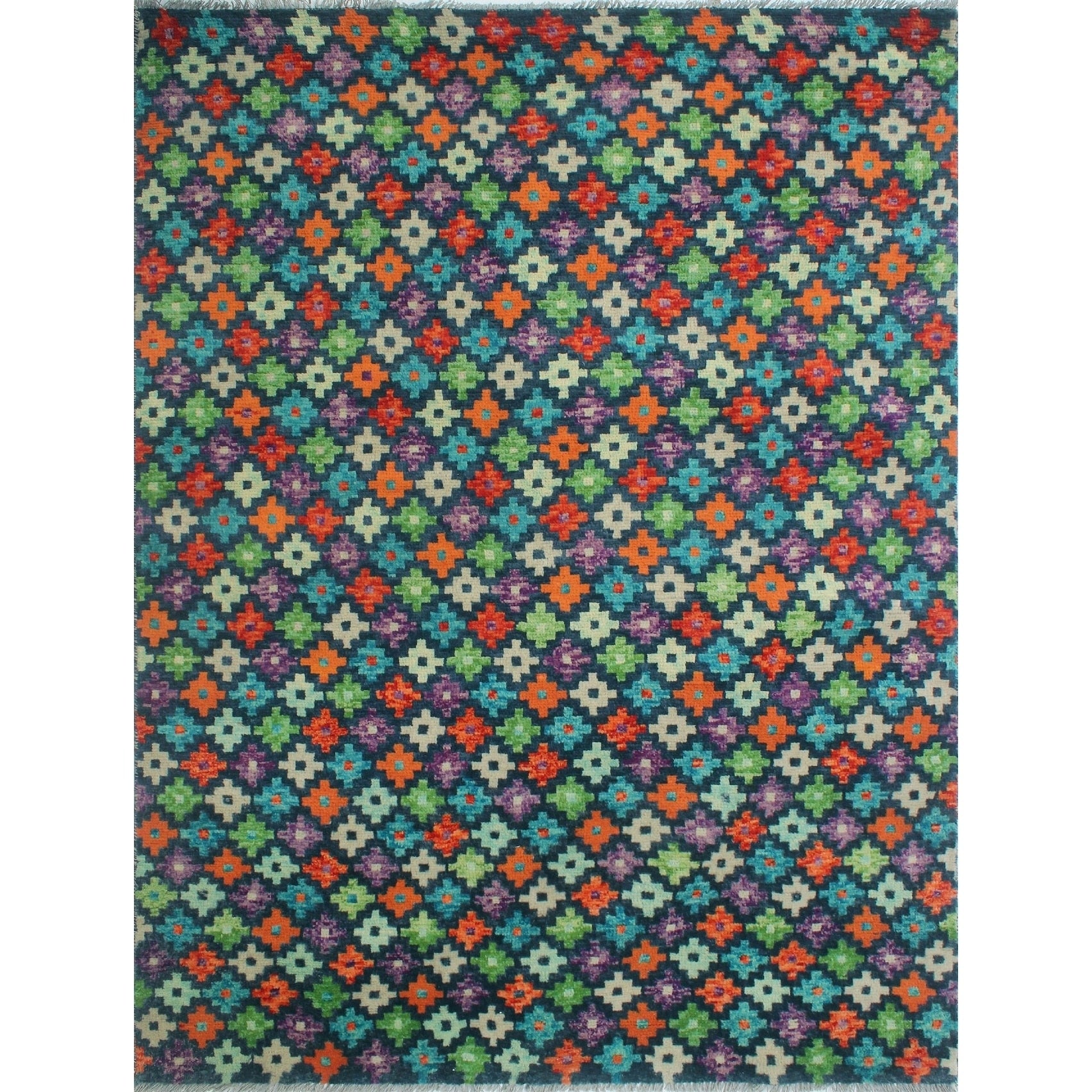 Noori Rug Balochi Asalia Drk. Blue Orange Rug 411 X 68