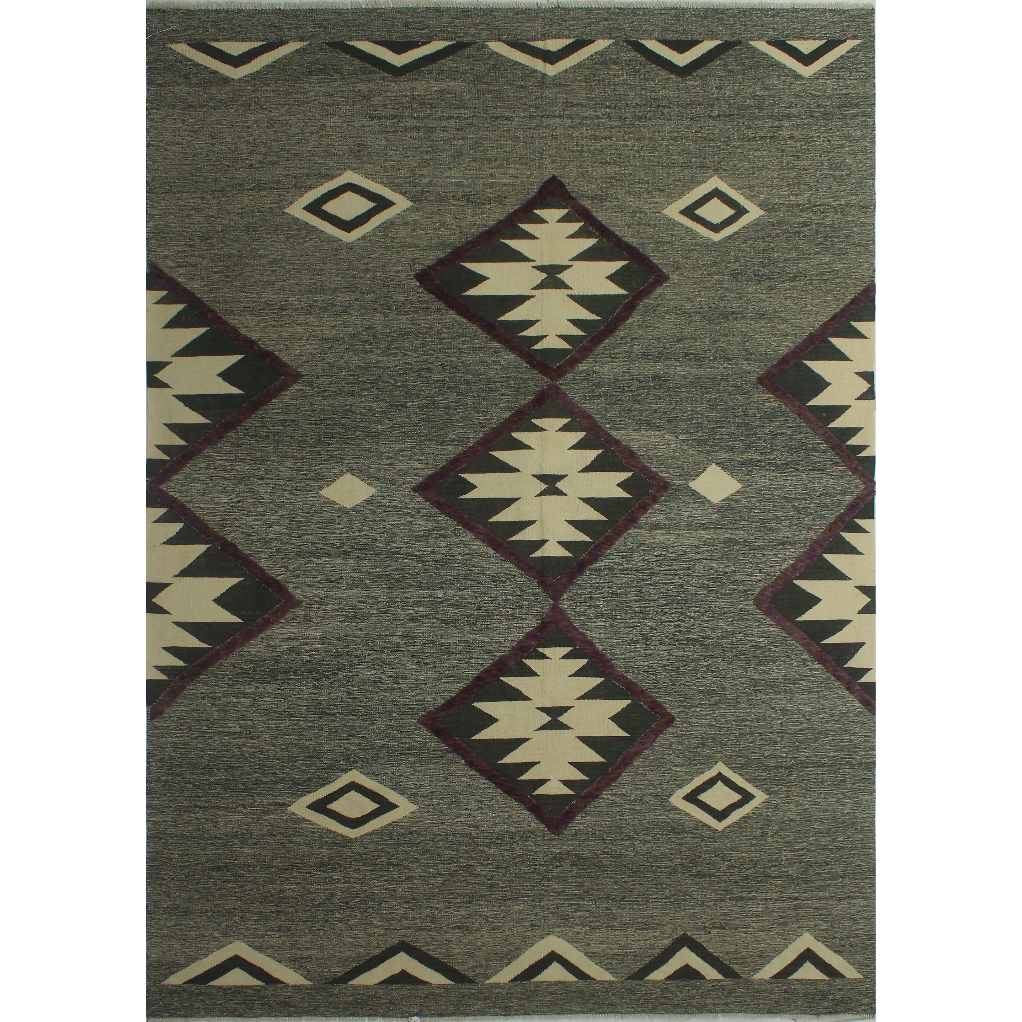 Noori Rug High Low Sabih Brown Ivory Rug 82 X 112