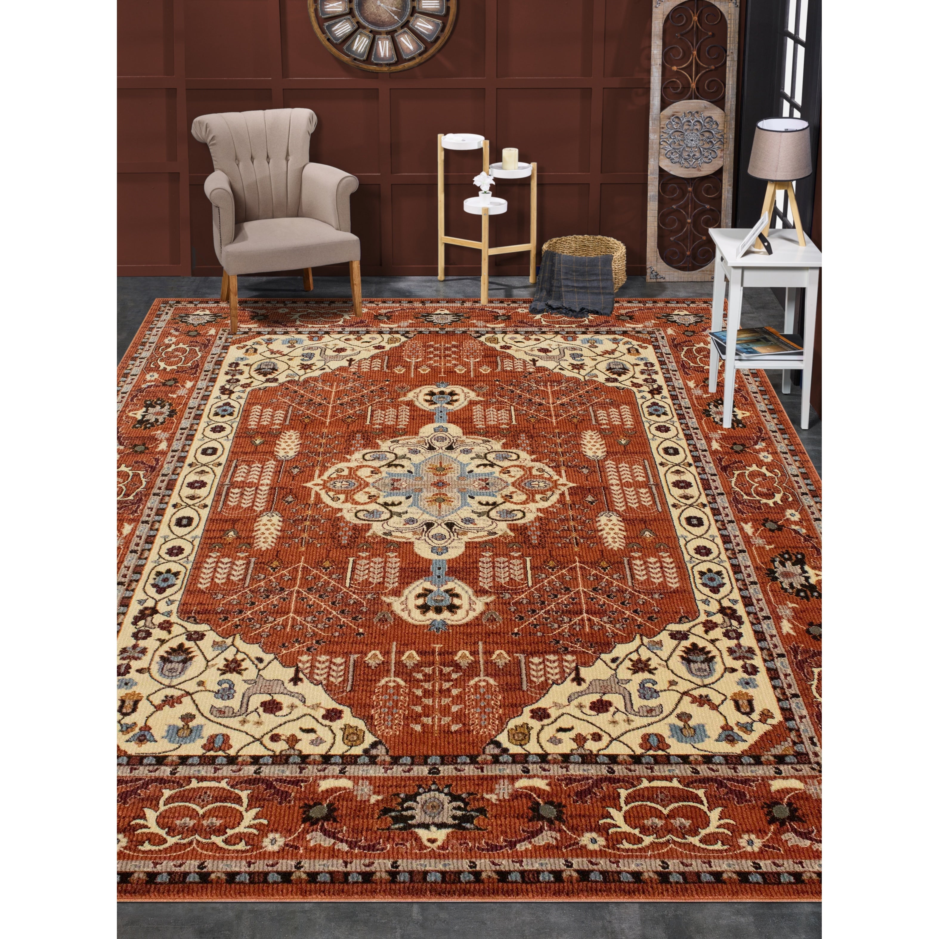 Noori Rug Karabag Orange Ivory Rug