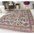 Porch Den Gill Burgundy Blue Area Rug