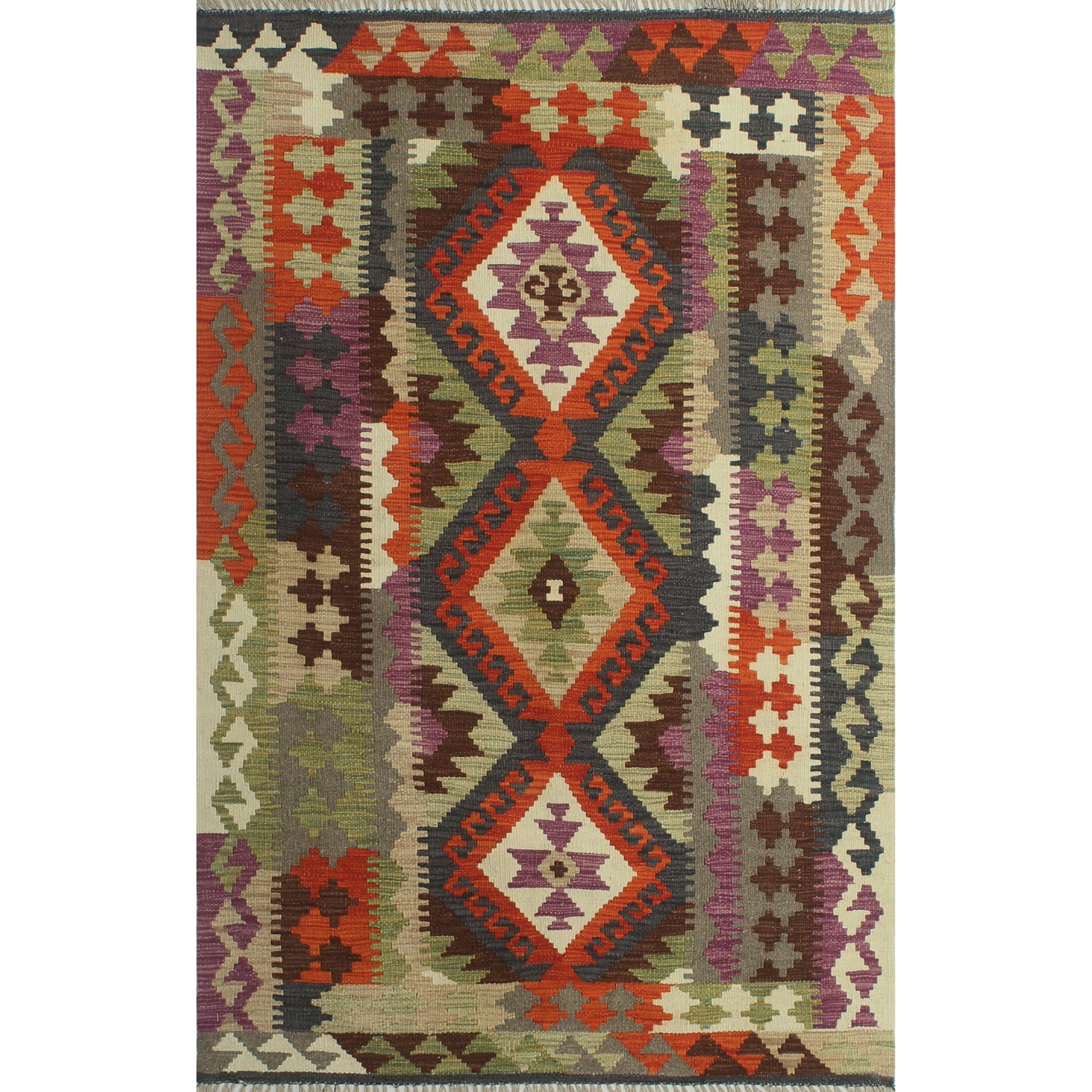 Noori Rug Sangat Kenner Lt. Brown Rust Rug 34 X 54