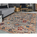 The Curated Nomad Nob Hill Distressed Red Beige Rug