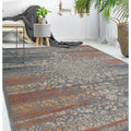 The Curated Nomad Nob Hill Distressed Modern Grey Ivory Rug