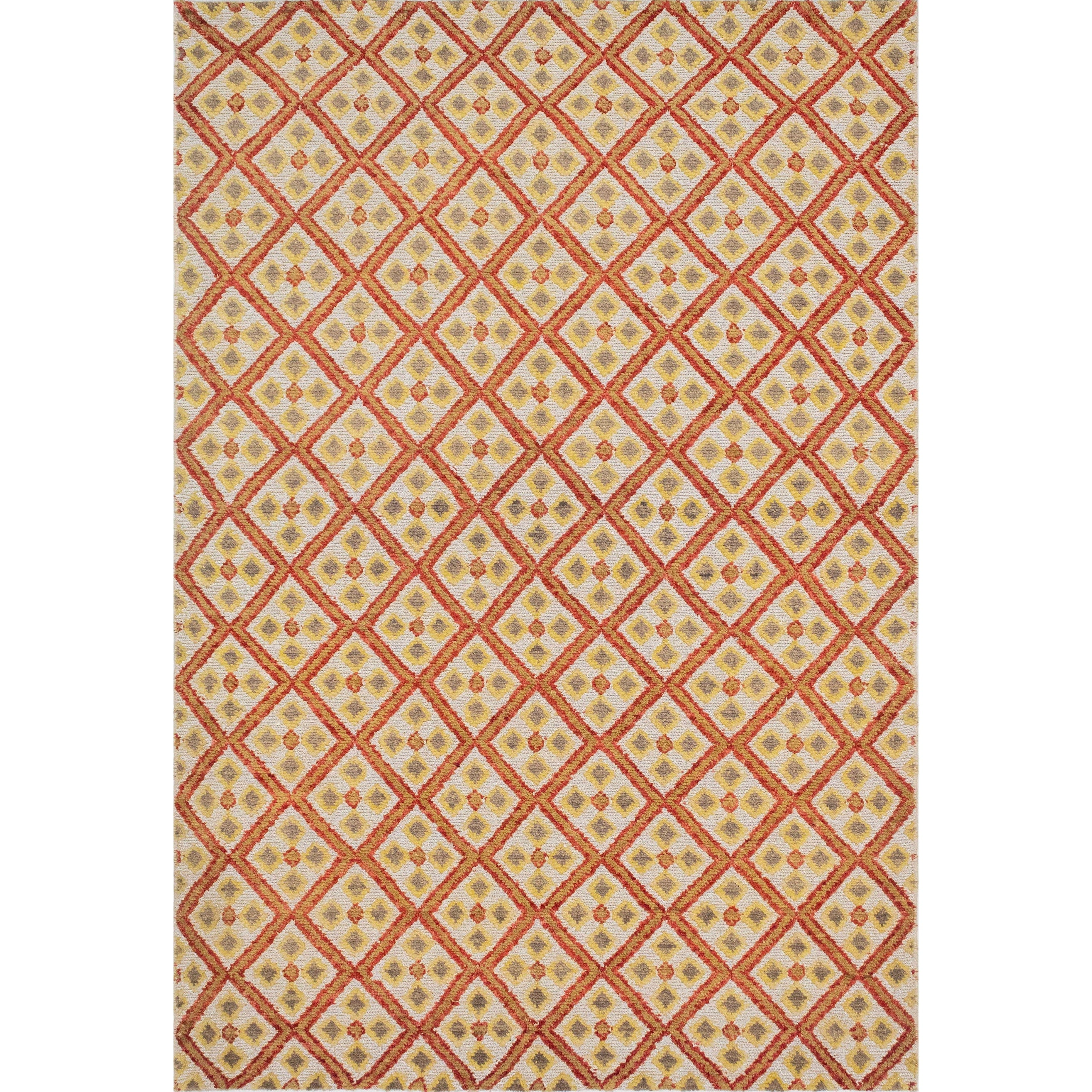 Noori Rug Tillah Lane Silver Red Rug 42 X 61