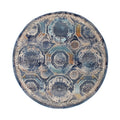 Porch Den Barbara Blue And Teal Green Low Pile Rug