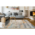 Porch Den Ardith Blue And Ivory Low Pile Area Rug